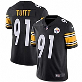Nike Pittsburgh Steelers #91 Stephon Tuitt Black Team Color NFL Vapor Untouchable Limited Jersey,baseball caps,new era cap wholesale,wholesale hats